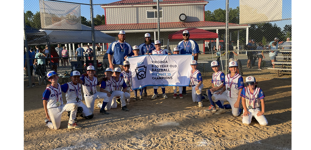 8-10 Baseball District Champs 2024